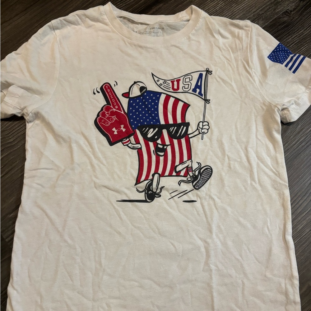 Under Armour white USA T-Shirt YM